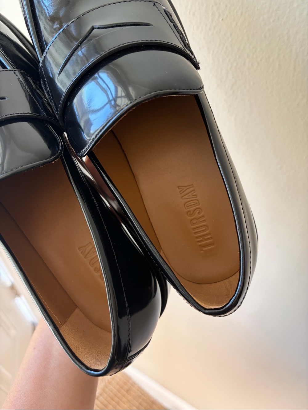 Thursday Boot Company Women’s Black Patent Leather Dress Penny Loafers - Picture 8 of 8